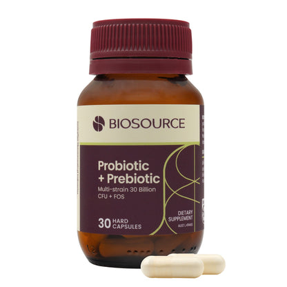 BIOSOURCE Probiotic + Prebiotic 30 Capsules