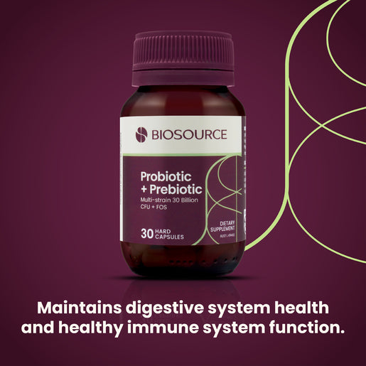 BIOSOURCE Probiotic + Prebiotic 30 Capsules