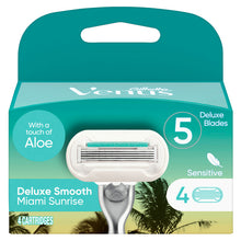 Gillette Venus Miami Sunrise Deluxe Smooth Sensitive Blade Refills 4 Pack - GimmeNow