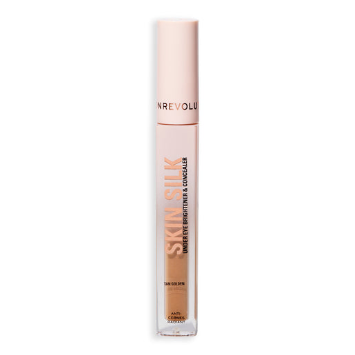 Revolution Skin Silk Under Eye Brightener & Concealer Tan Golden 4mL