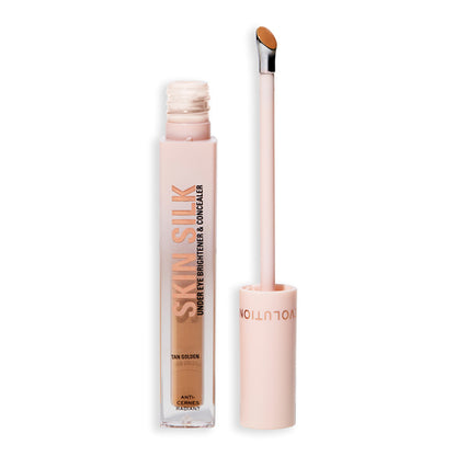 Revolution Skin Silk Under Eye Brightener & Concealer Tan Golden 4mL