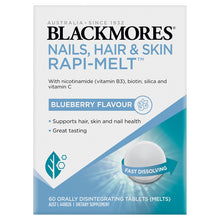 Blackmores Nails, Hair & Skin Rapi-Melt Blueberry Flavour 60 Tablets - GimmeNow