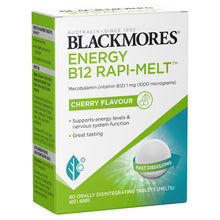 Blackmores Energy B12 Rapi-Melt Cherry Flavour 60 Tablets - GimmeNow