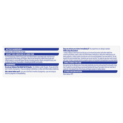 Voltaren Pain Relief Gel 12 Hourly 30g