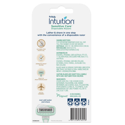 Schick Intuition Sensitive Care Disposable Razors 2 Pack