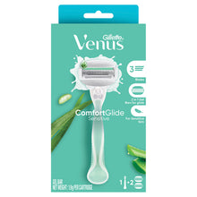 Gillette Venus ComfortGlide Sensitive Women's Razor 1 Razor Handle + 2 Blade Refills