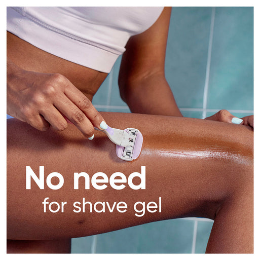 Gillette Venus ComfortGlide White Tea Women's Razor 1 Razor Handle + 6 Blade Refills