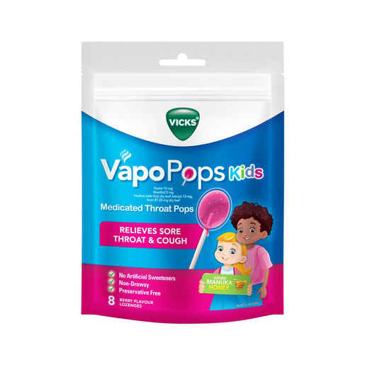 Vicks VapoPop Kids Berry Flavour 8 Pack - GimmeNow