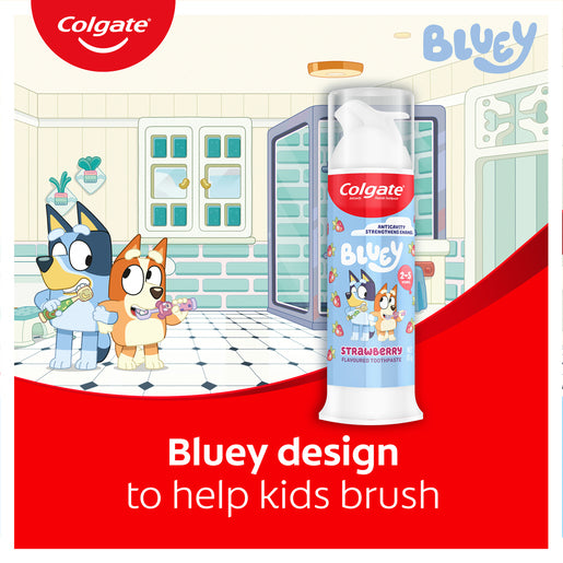 Colgate Kids Bluey Strawberry Pump Toothpaste 85g