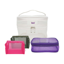 iLLi Mixed Mesh Cosmetic Bags 4 Piece Set