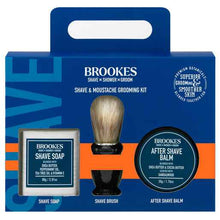 Brookes Shave & Moustache Grooming Kit 3 Piece Set