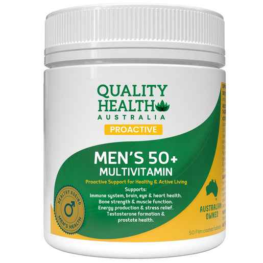 QUALITY HEALTH Proactive Men's 50+ Multivitamin 50 Tablets