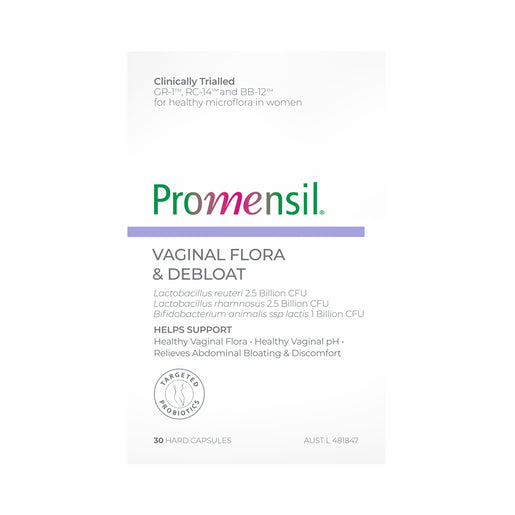 Promensil Vaginal Flora & Debloat 30 Capsules