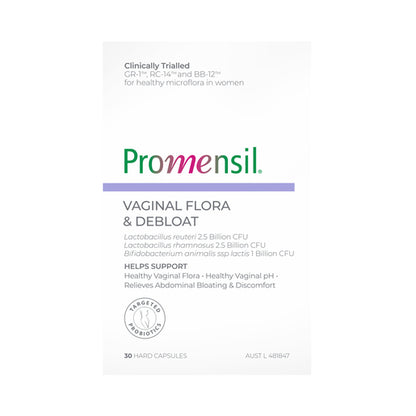Promensil Vaginal Flora & Debloat 30 Capsules