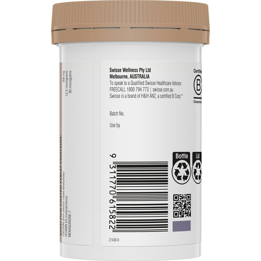 Swisse Ultiboost Calcium + D3 + K2 60 Tablets
