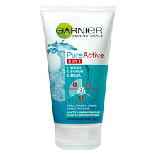 Garnier Pure 3in1 Wash, Scrub & Mask 150mL - GimmeNow