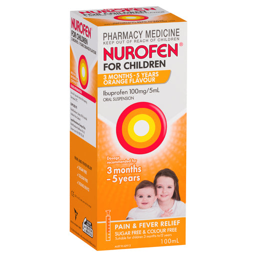 Nurofen For Children 3 Months - 5 Years Orange Flavour 100mL