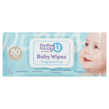 Baby U Baby Wipes Fragrance Free 80 Wipes