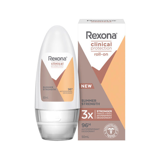 Rexona Clinical Protection Antiperspirant Deodorant Roll On Summer Strength 50mL - GimmeNow