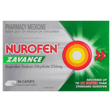 Nurofen Zavance Ibuprofen Sodium Dihydrate 256mg 96 Caplets - GimmeNow