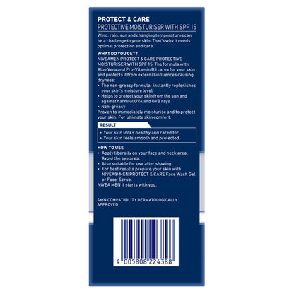 NIVEA Men Protect & Care Protective Moisturiser SPF15 75mL - GimmeNow