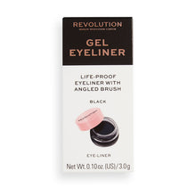 Revolution Gel Eyeliner Pot with Brush Black 3g