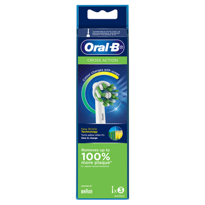 Oral-B Cross Action Replacement Brush Heads 3 Pack
