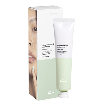 GEM Triple Whitening Toothpaste Crisp Mint 100g