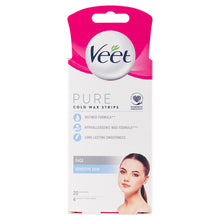 Veet PURE Cold Wax Strips Face Sensitive Skin 20 Pack - GimmeNow