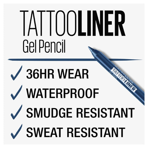 Maybelline Tattoo Liner Gel Pencil Deep Onyx 1.3g