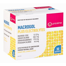 Priceline Macrogol Plus Electrolytes Lemon Flavour 30 Sachets - GimmeNow