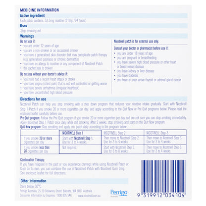 Nicotinell 21mg Patches 7 Pack