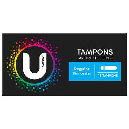 U By Kotex Slim Tampons Regular 16 Pack