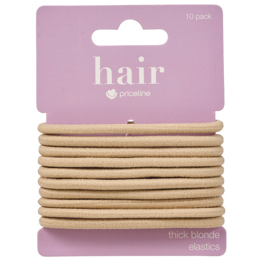 Priceline Thick Elastics Blonde 10 Pack - GimmeNow