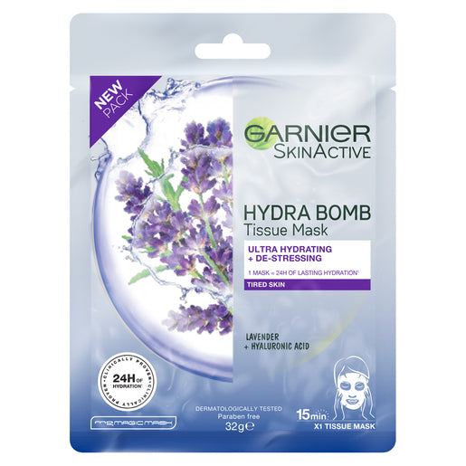 Garnier SkinActive Hydra Bomb Tissue Face Mask Lavender 1 Each - GimmeNow