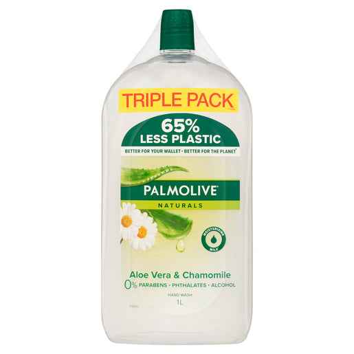 Palmolive Naturals Hand Wash Soap Aloe Vera & Chamomile 3 x 1 L