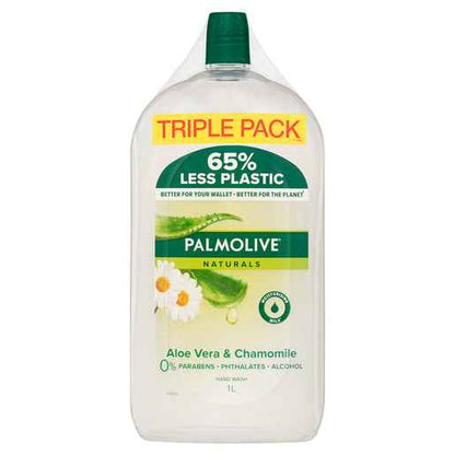 Palmolive Naturals Hand Wash Soap Aloe Vera & Chamomile 3 x 1 L