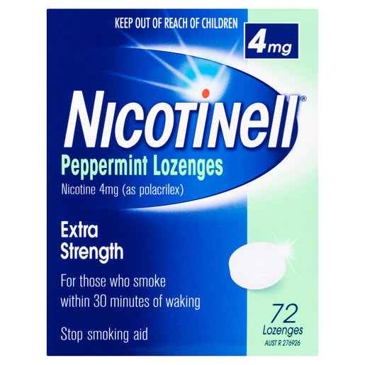 Nicotinell Nicotine 4mg Regular Strength Peppermint 72 Lozenges