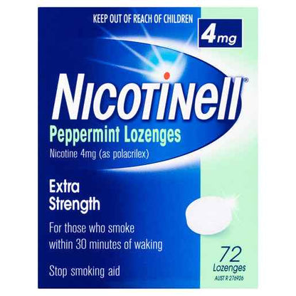 Nicotinell Nicotine 4mg Regular Strength Peppermint 72 Lozenges