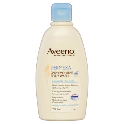 Aveeno Dermexa Daily Emollient Body Wash for Eczema Prone Skin 280mL