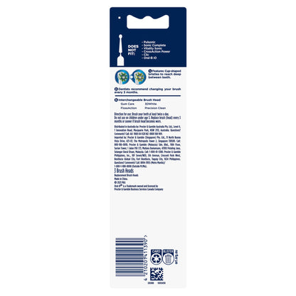 Oral-B Cross Action Replacement Brush Heads 3 Pack