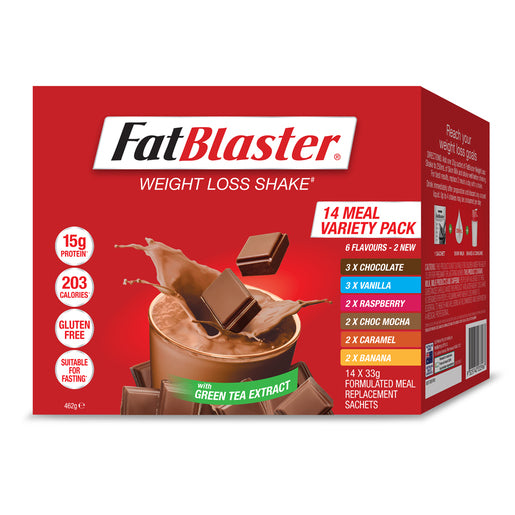 FatBlaster Weight Loss Shake Variety Pack 14 x 33g - GimmeNow