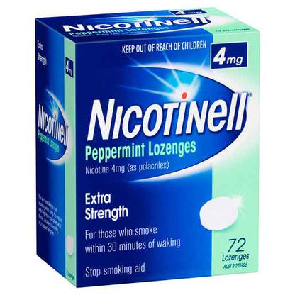 Nicotinell Nicotine 4mg Regular Strength Peppermint 72 Lozenges