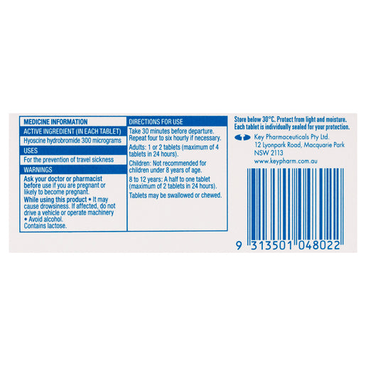 Travacalm H.O. Chewable 10 Tablets