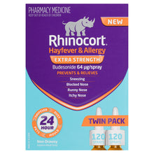 RHINOCORT Hayfever & Allergy Non-Drowsy Nasal Spray Extra Strength 120 Sprays 2 Pack