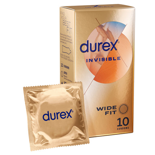 Durex Invisible Wide Fit Condoms 10 Pack - GimmeNow