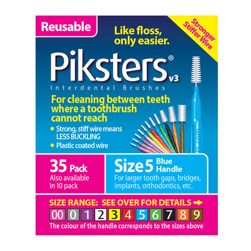 Piksters Interdental Brushes Blue Handle Size 5 35 Pack