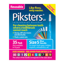 Piksters Interdental Brushes Blue Handle Size 5 35 Pack