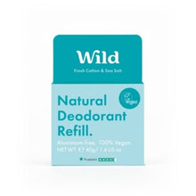 WILD Natural Deodorant Refill Fresh Cotton & Salt 40g