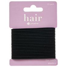 Priceline Thin Elastics Black 20 Pack